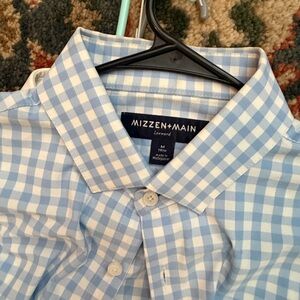 Mizzen+Main Light Blue Gingham Men's Shirt